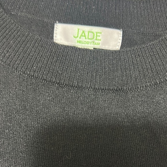 Black Embellished 3/4 Sleeve Boxy Hoodie - Picture 3 of 7